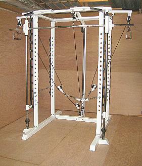 power tower with cable crossover attachment