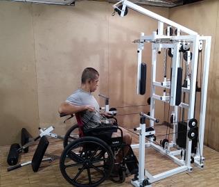 Lo-Pulley on Multi-Gym for Wheelchair  เวทเทรนนิ่ง บนรถเข็นวีลแชร์ 